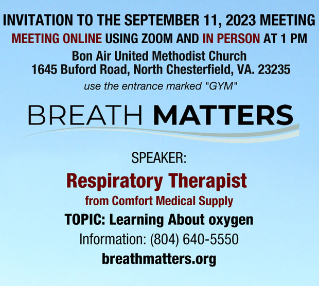 September 2023 Breathmatters Meeting